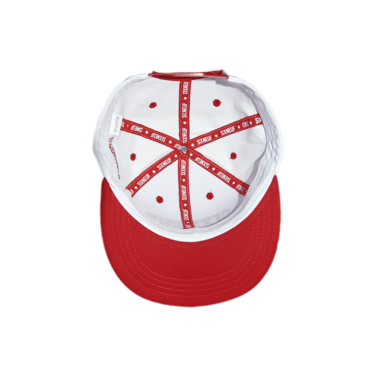 SIXNEUF SNAPBACK WHITE/RED TWO- TONE