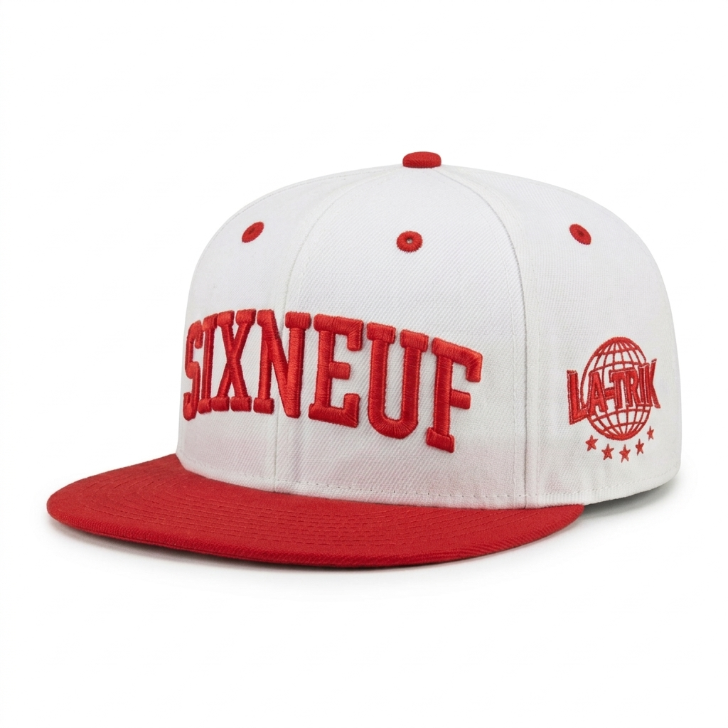 SIXNEUF SNAPBACK WHITE/RED TWO- TONE